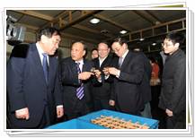 中國紡織工業(yè)聯(lián)合會王天凱會長、高勇副會長、徐文英副會長視察同和公司，并與崔桂生董事長親切交流